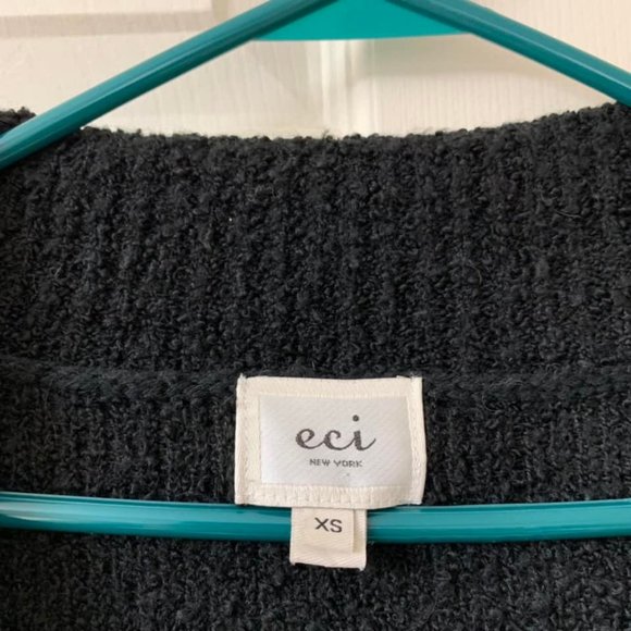 🌷3 for$25🌷ECI New York, US XS, Black V-Neck 3/4 Sleeve Button Detail Cardigan - Picture 6 of 8